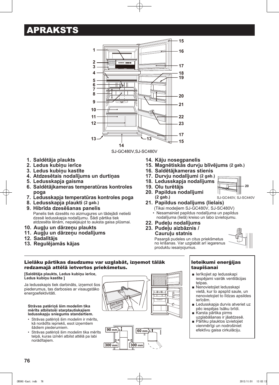 Apraksts | Sharp SJ-GC440VBK User Manual | Page 76 / 104