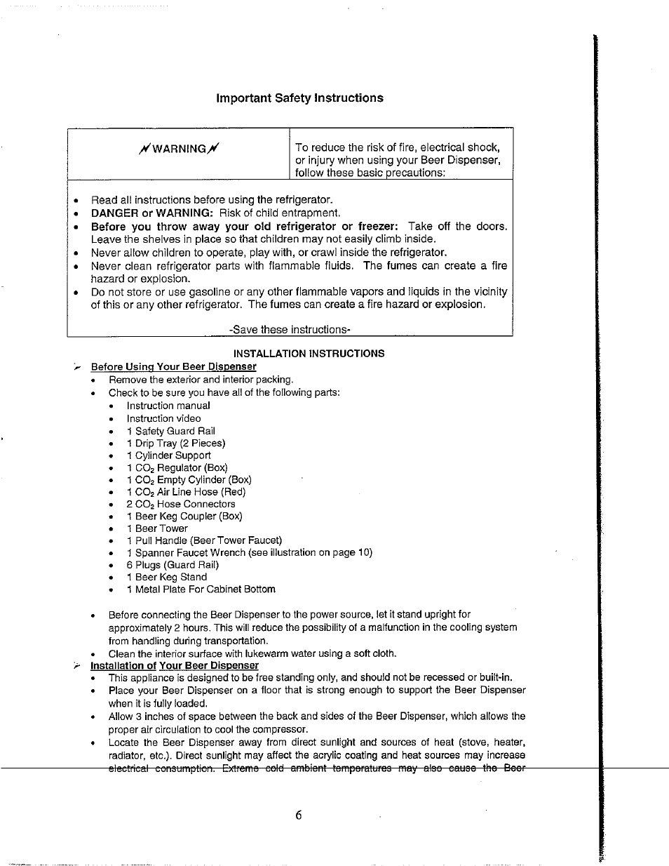 Important safety instructions | Avanti BD555 User Manual | Page 7 / 31