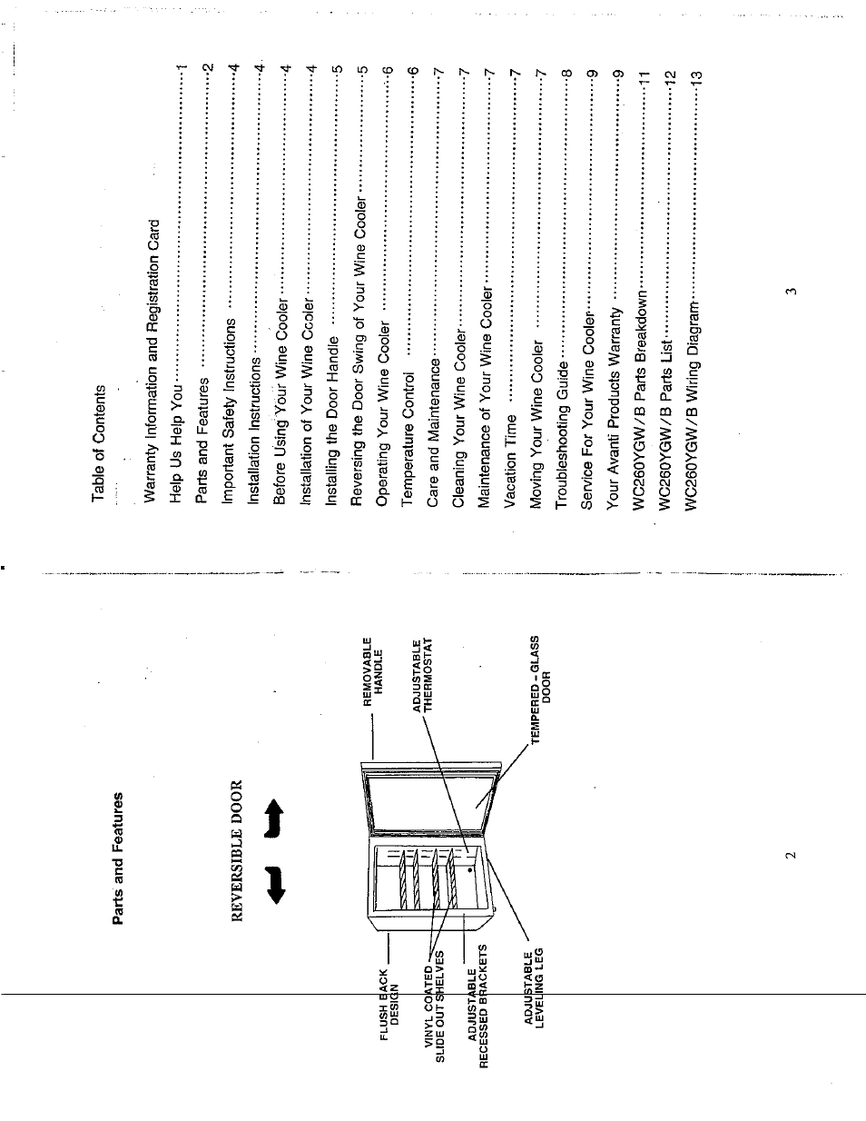 Avanti WC260YGW/B User Manual | Page 3 / 8