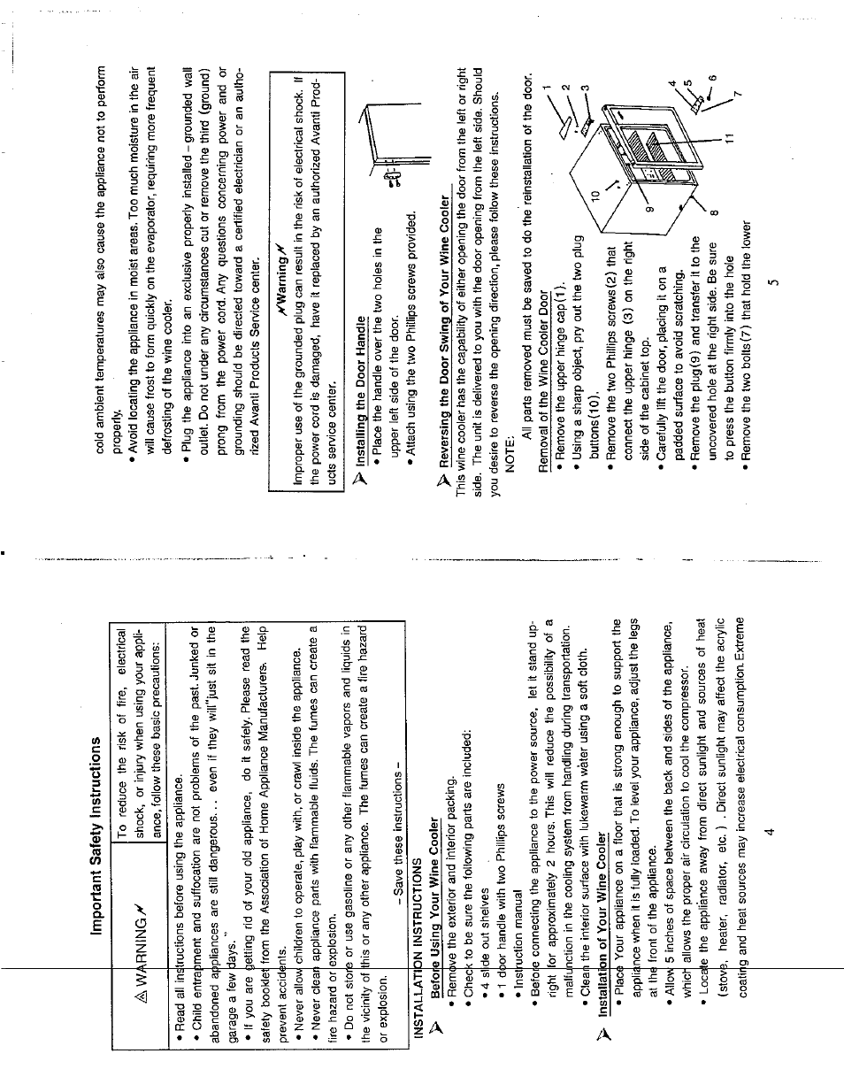 Avanti WC260YGW/B User Manual | Page 4 / 8