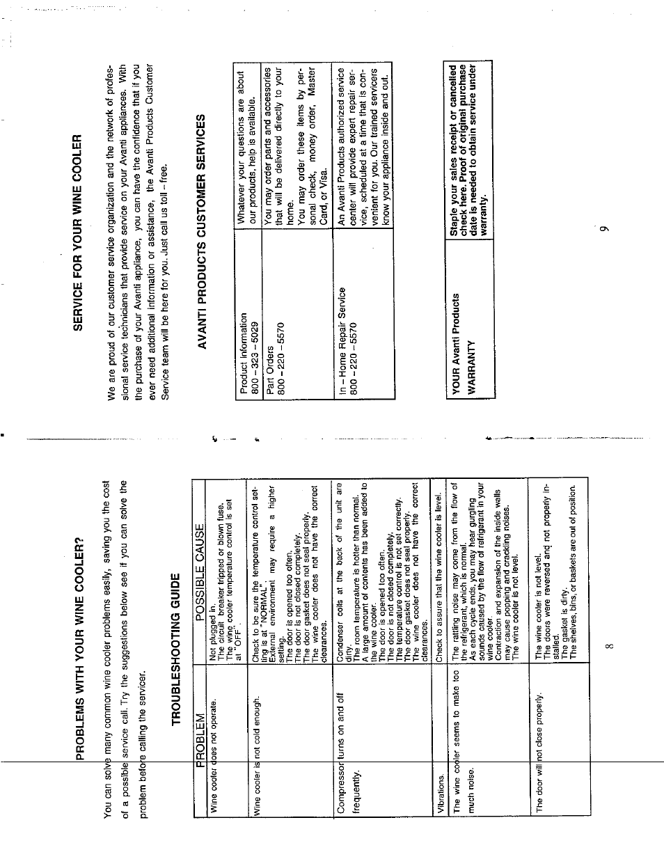 Avanti WC260YGW/B User Manual | Page 6 / 8