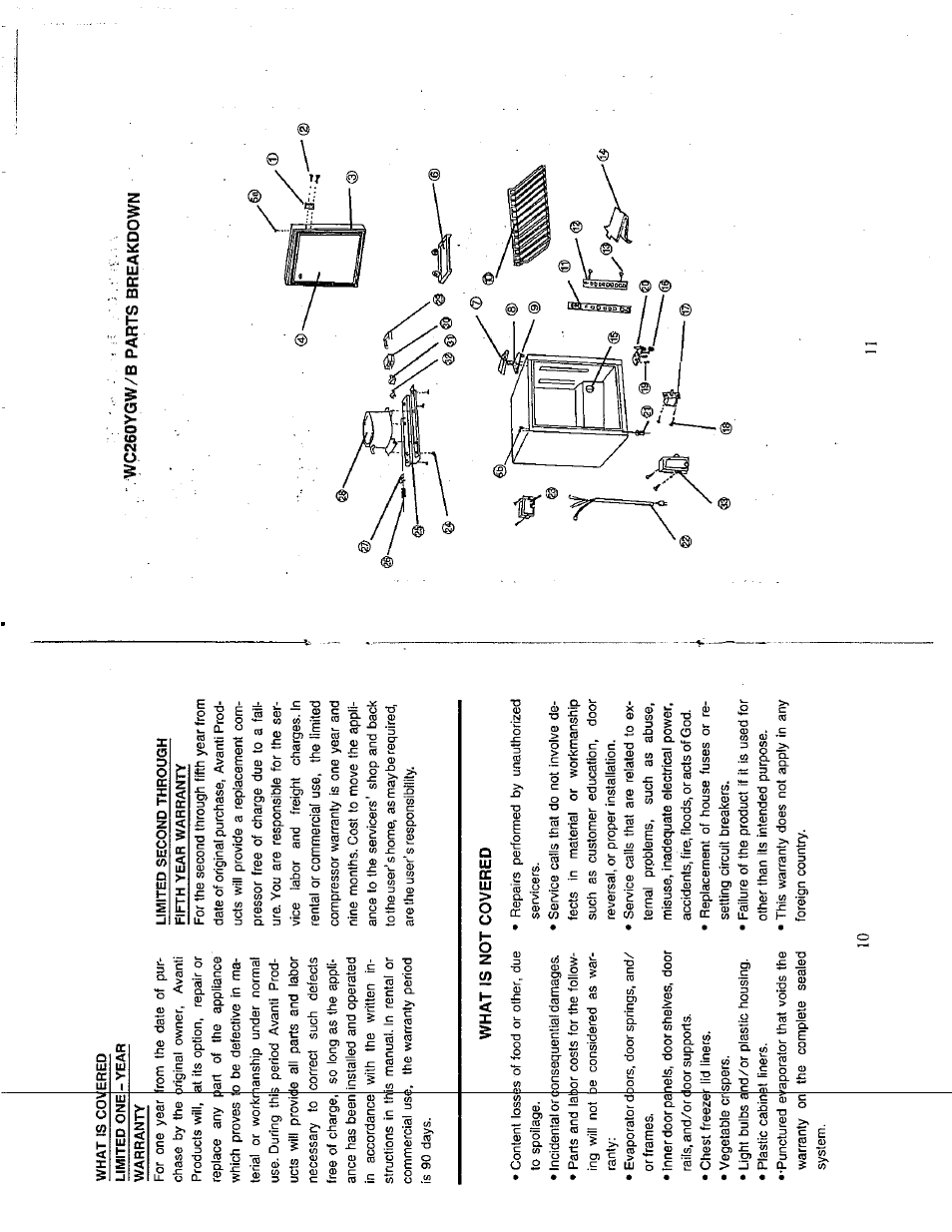 Avanti WC260YGW/B User Manual | Page 7 / 8