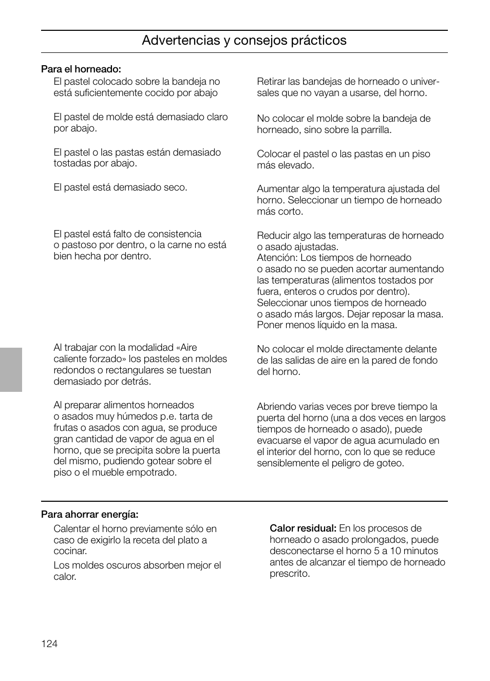 Advertencias y consejos prácticos | Neff B132 User Manual | Page 124 / 156