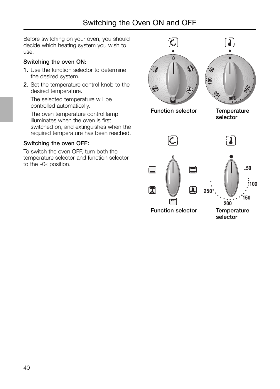 Switching the oven on and off | Neff B132 User Manual | Page 40 / 156