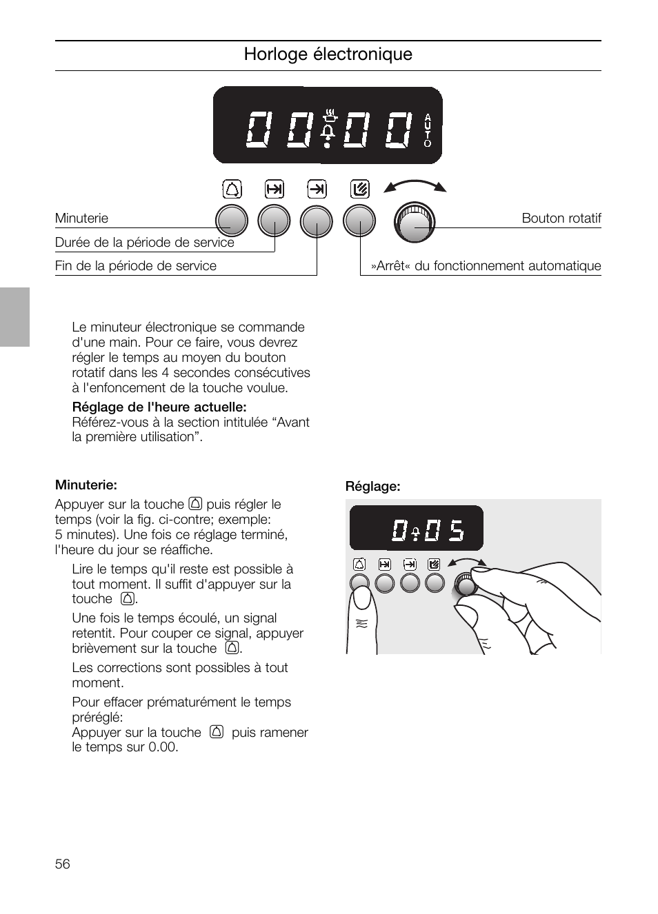 Horloge électronique | Neff B132 User Manual | Page 56 / 156