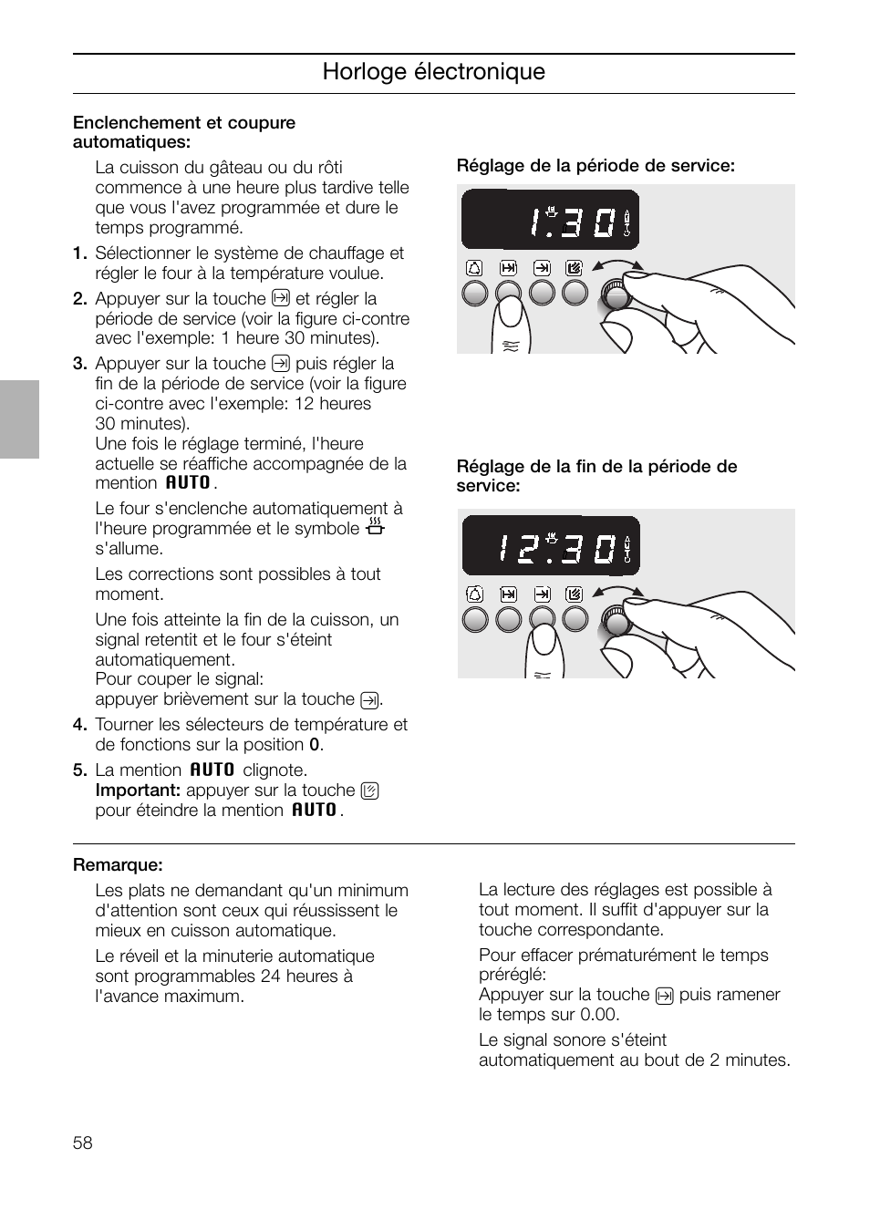 Horloge électronique | Neff B132 User Manual | Page 58 / 156