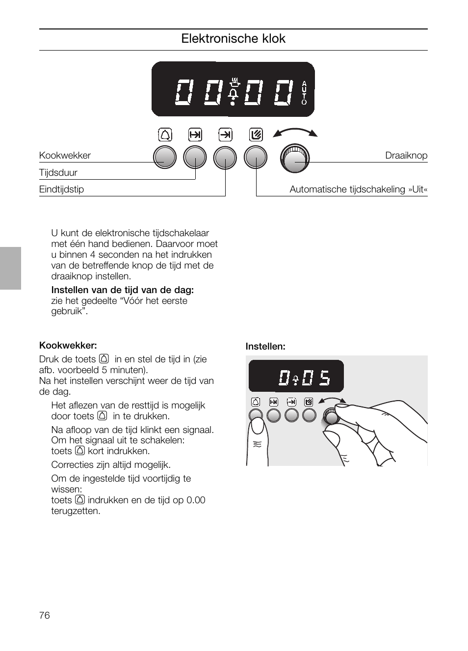 Elektronische klok | Neff B132 User Manual | Page 76 / 156