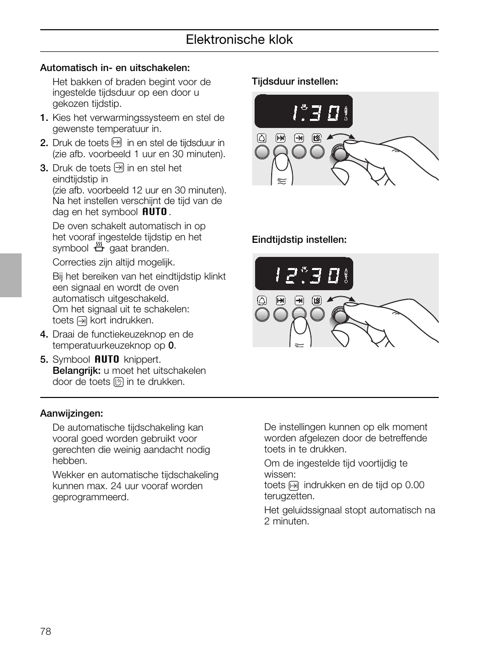 Elektronische klok | Neff B132 User Manual | Page 78 / 156