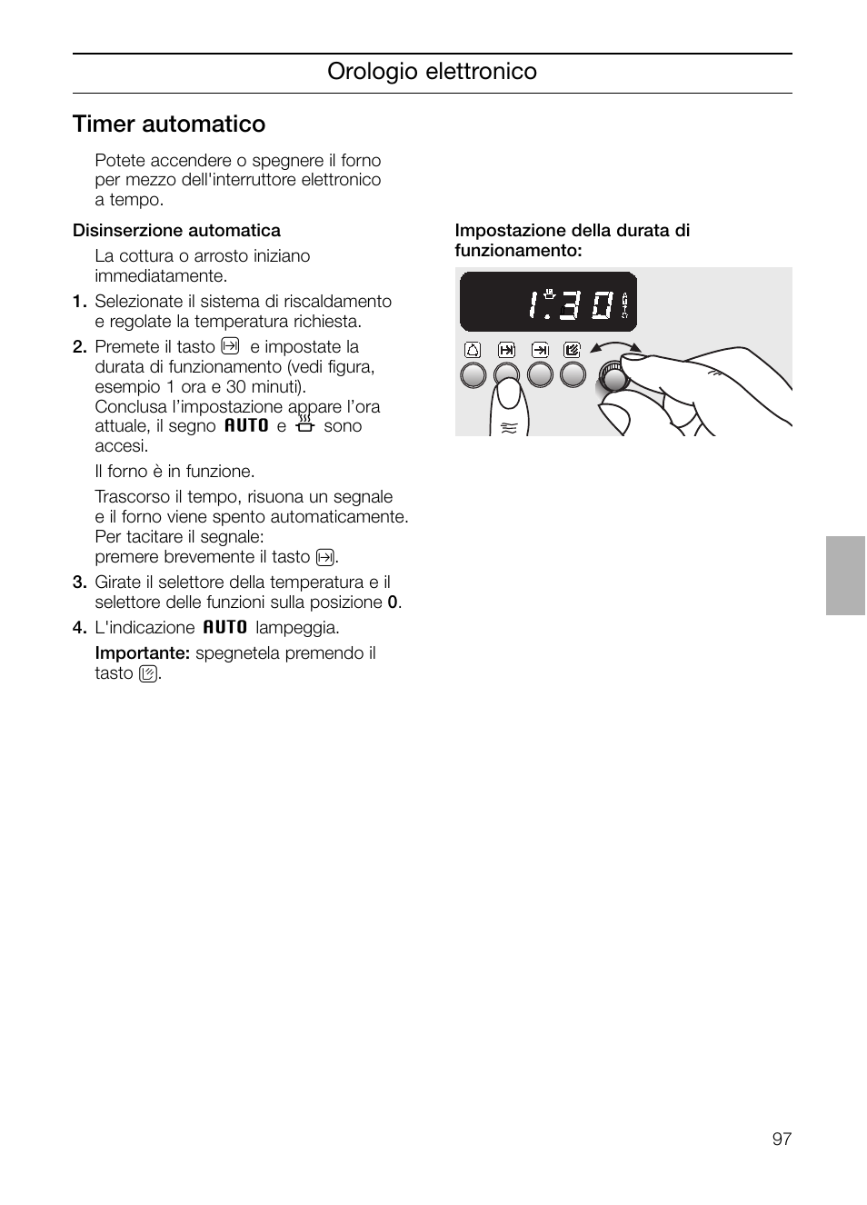 Orologio elettronico timer automatico | Neff B132 User Manual | Page 97 / 156