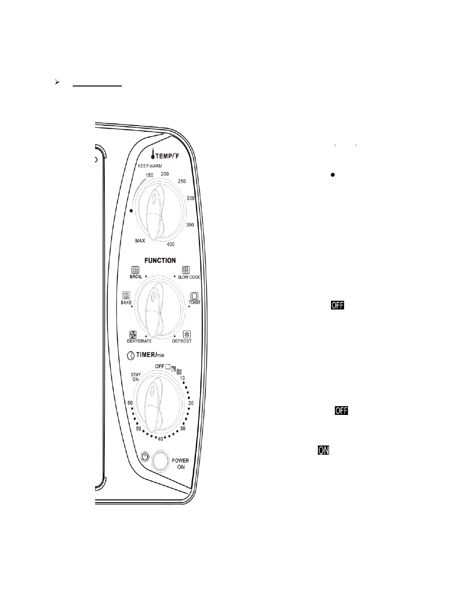 Operating your appliance, Control panel, Function selector knob | Avanti T-160C User Manual | Page 8 / 20