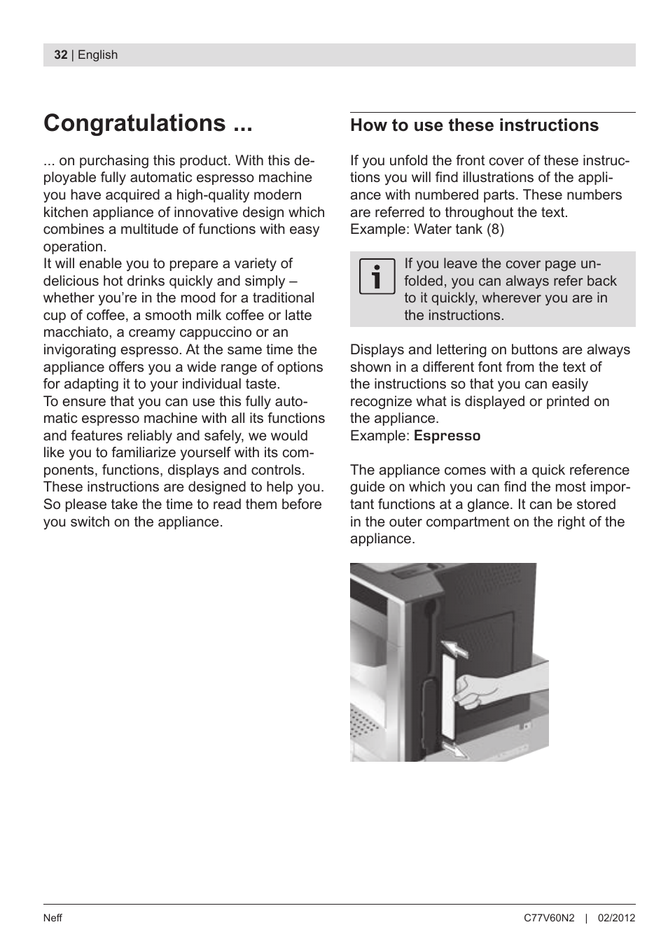 How to use these instructions | Neff C77V60N2 User Manual | Page 34 / 98