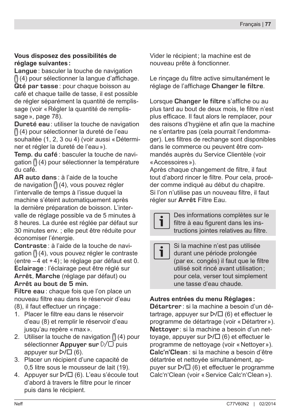 Neff C77V60N2 User Manual | Page 79 / 98