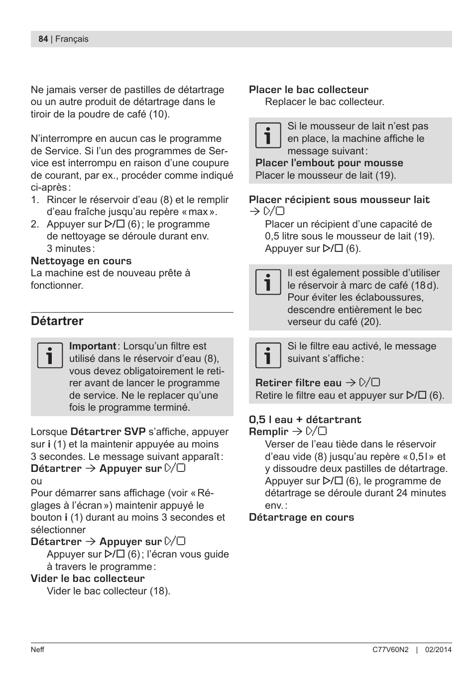 Neff C77V60N2 User Manual | Page 86 / 98