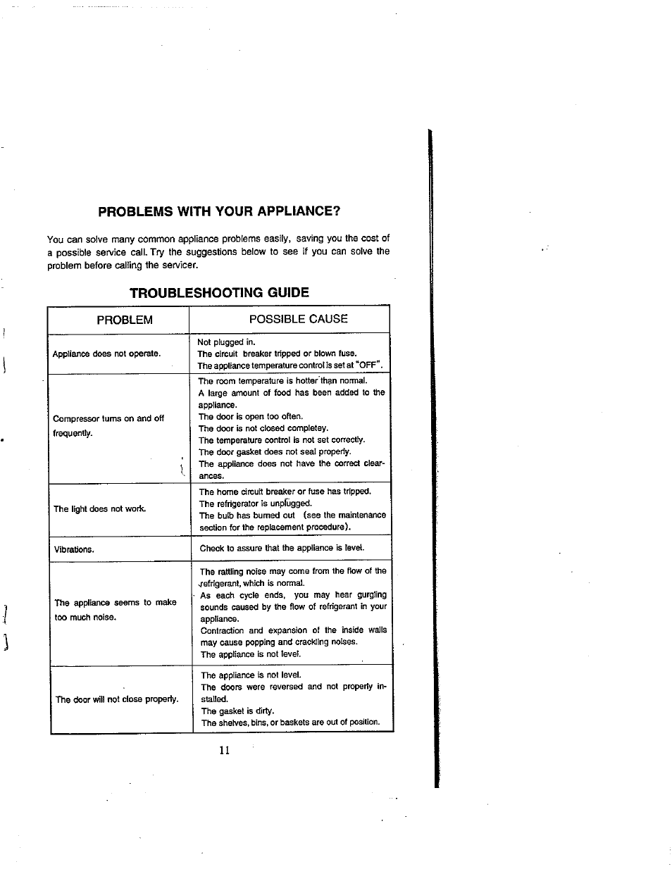 Troubleshooting guide | Avanti 309YBT User Manual | Page 13 / 22