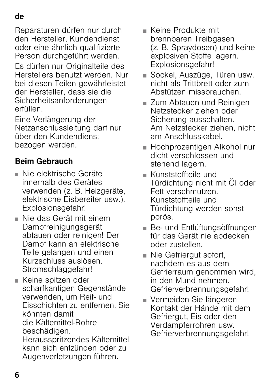 Beim gebrauch | Neff KI8423D30 User Manual | Page 6 / 105