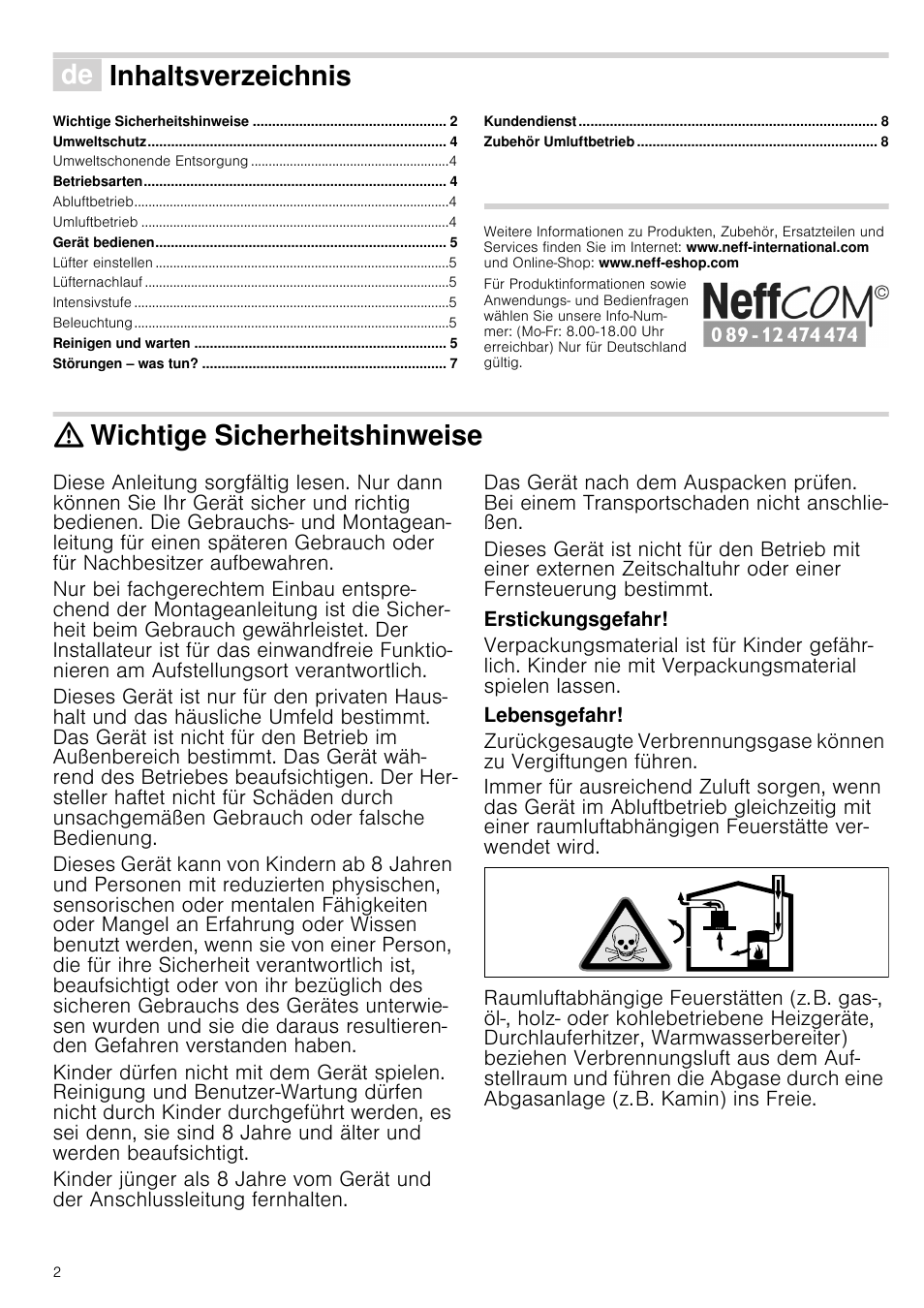 Neff D39E49S0 User Manual | Page 2 / 52