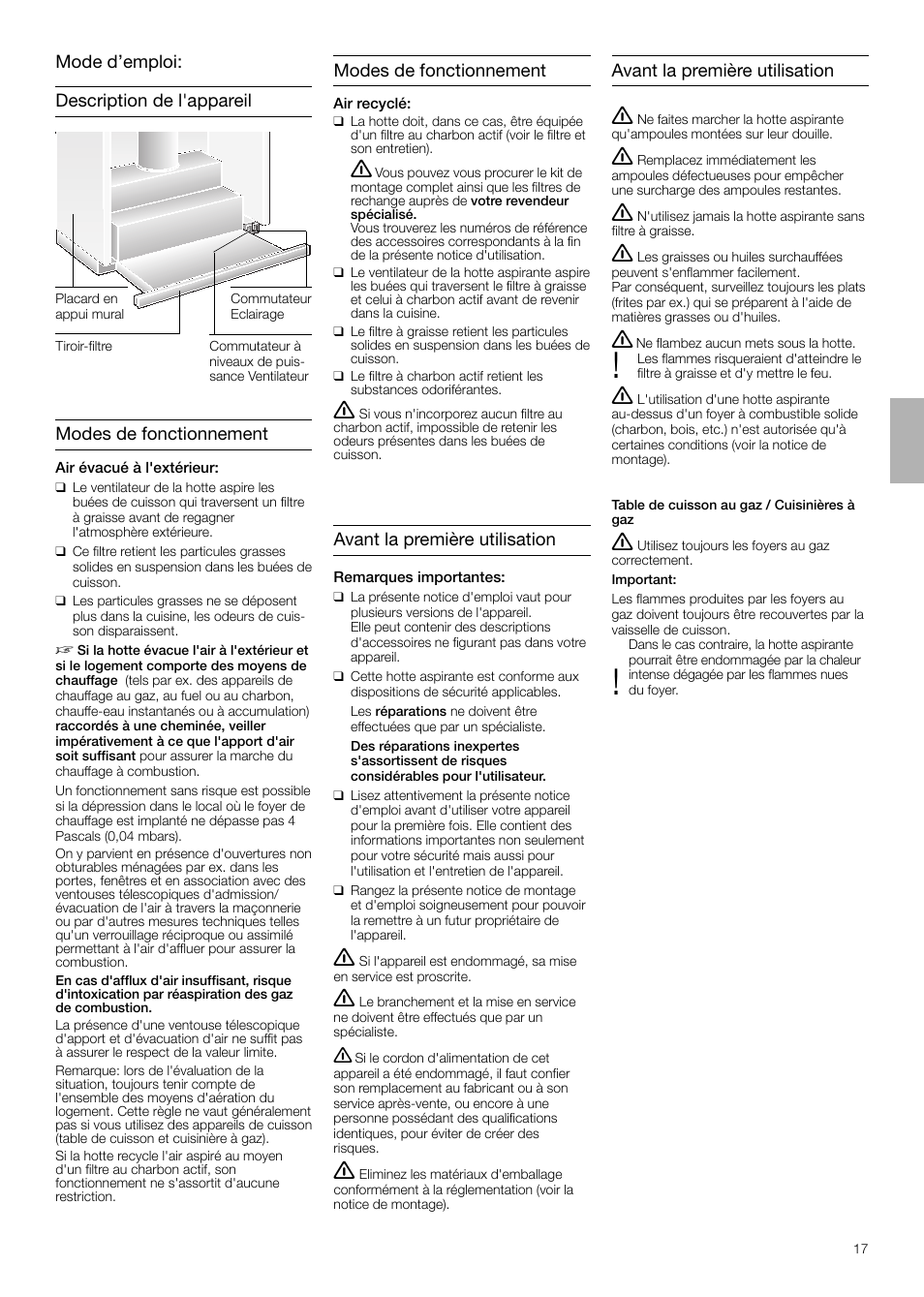 Neff D4654X0 User Manual | Page 17 / 56