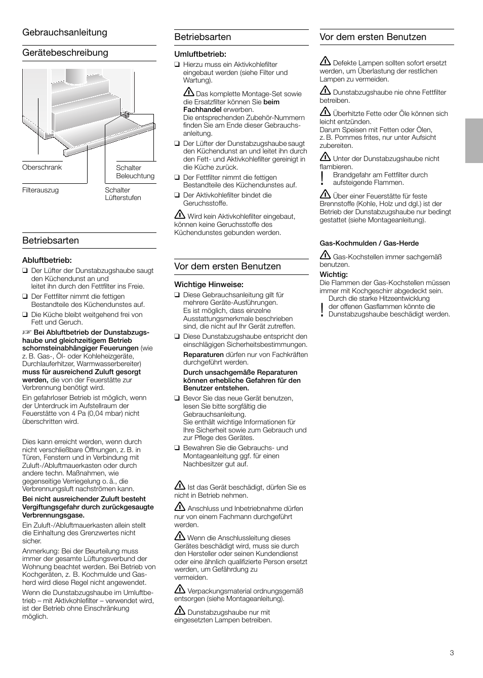 Neff D4654X0 User Manual | Page 3 / 56