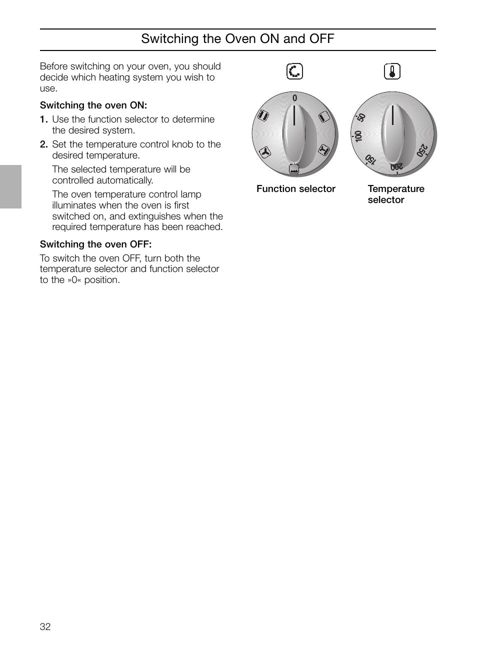 Switching the oven on and off | Neff B132 User Manual | Page 32 / 124