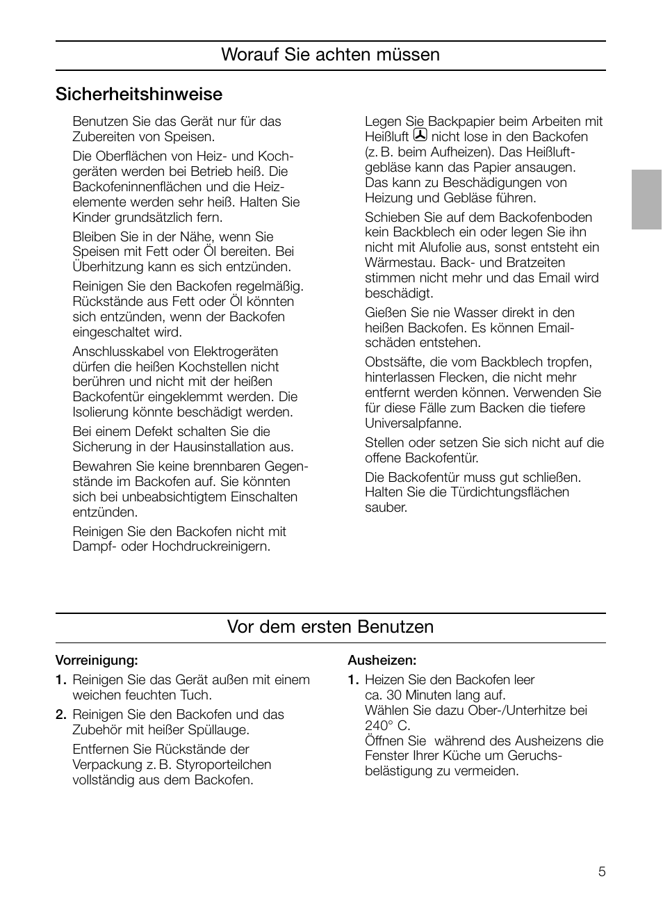 Vor dem anschluß des neuen | Neff B132 User Manual | Page 5 / 124
