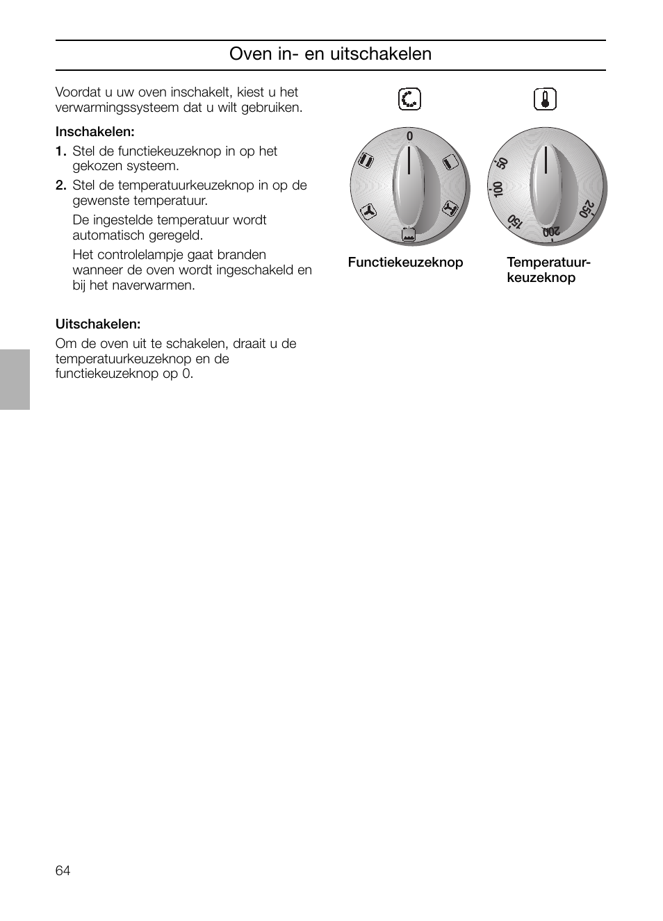 Oven in- en uitschakelen | Neff B132 User Manual | Page 64 / 124