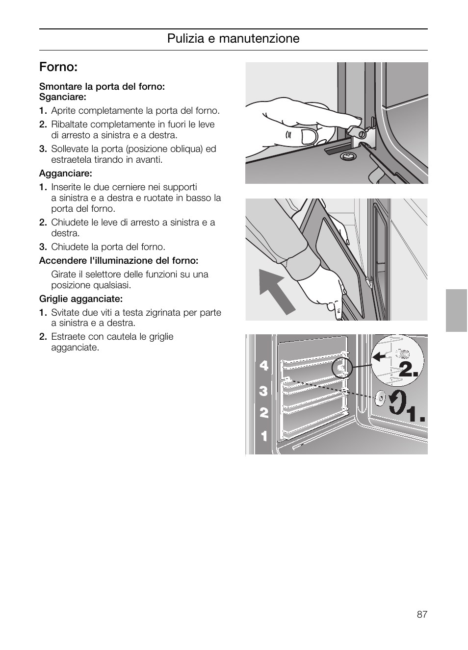 Pulizia e manutenzione forno | Neff B132 User Manual | Page 87 / 124