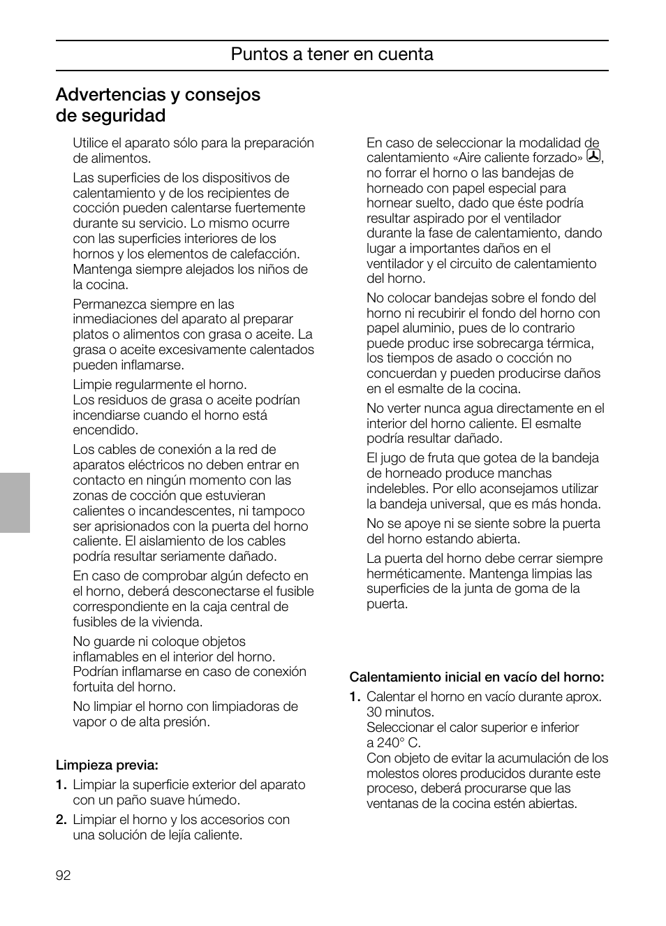 Advertencias y consejos de seguridad | Neff B132 User Manual | Page 92 / 124