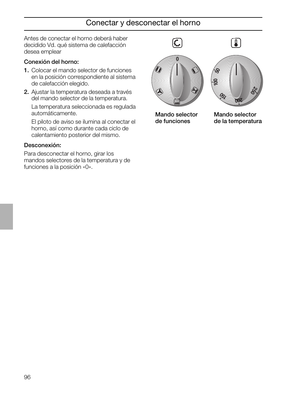 Conectar y desconectar el horno | Neff B132 User Manual | Page 96 / 124