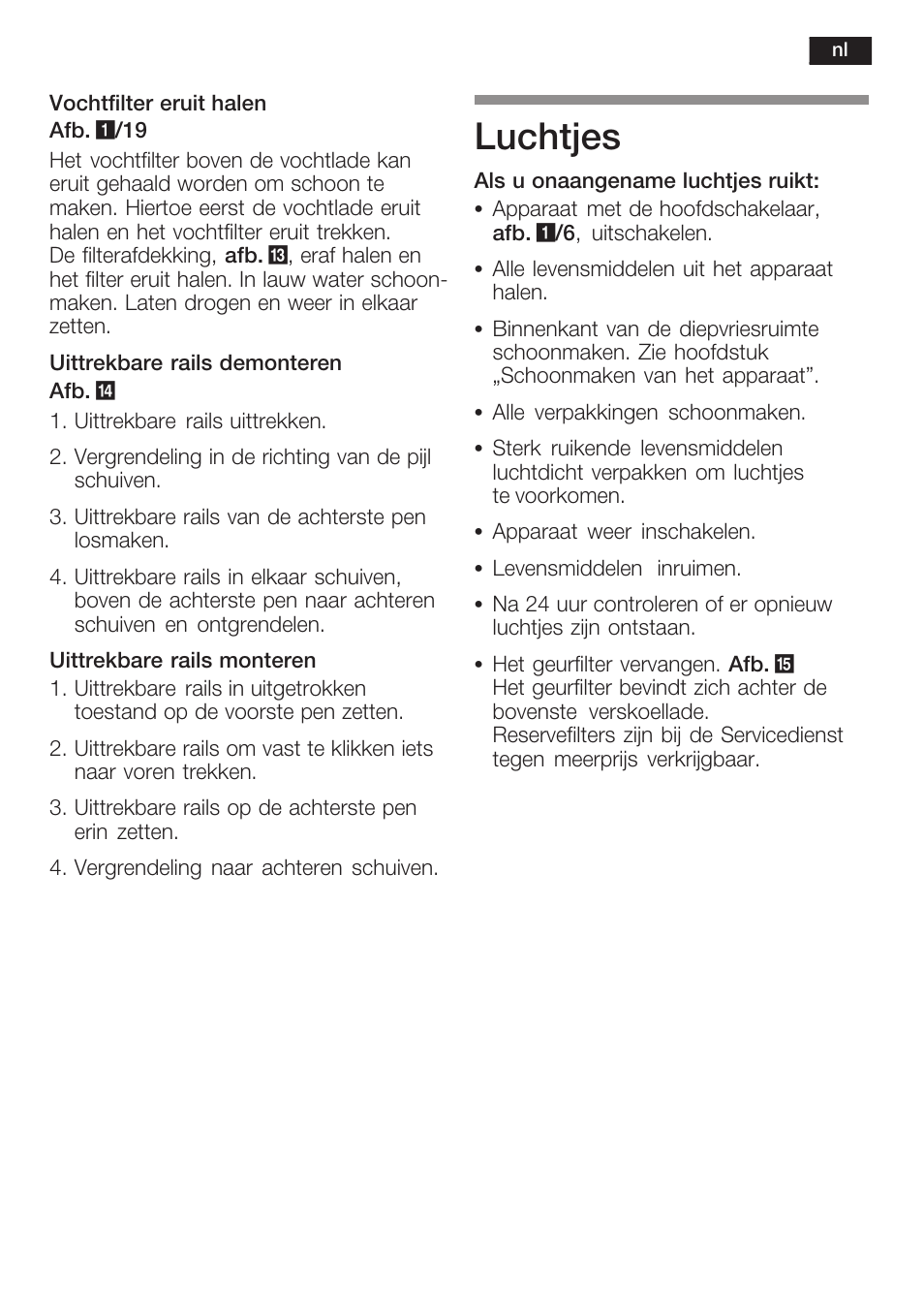 Luchtjes | Neff K8225X0 User Manual | Page 95 / 104