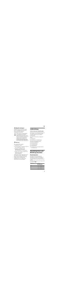 Altgerät entsorgen, Lieferumfang, Raumtemperatur und belüftung beachten | Raumtemperatur | Neff K8315X0 User Manual | Page 7 / 84
