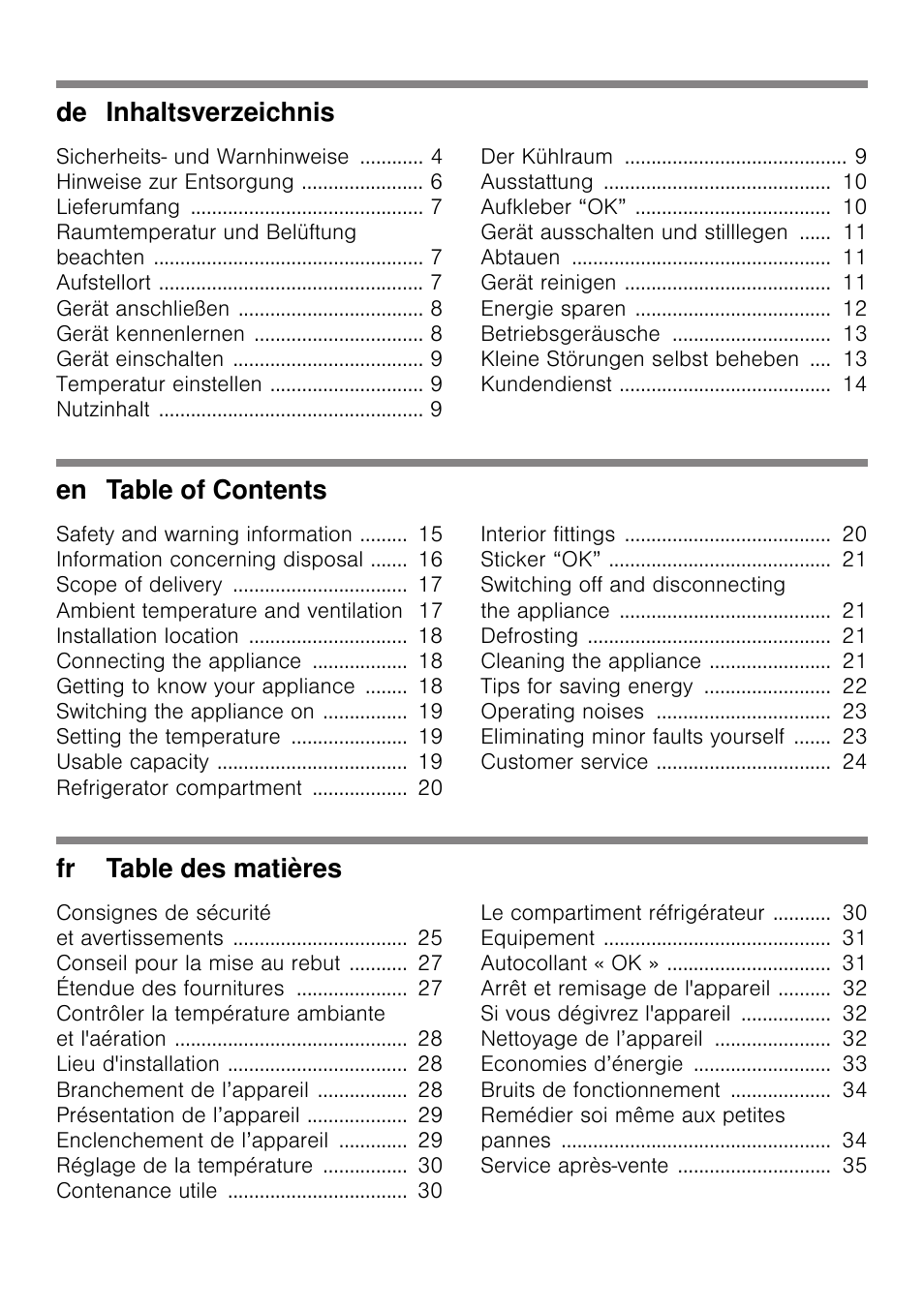 Neff K4316X8 User Manual | Page 2 / 62