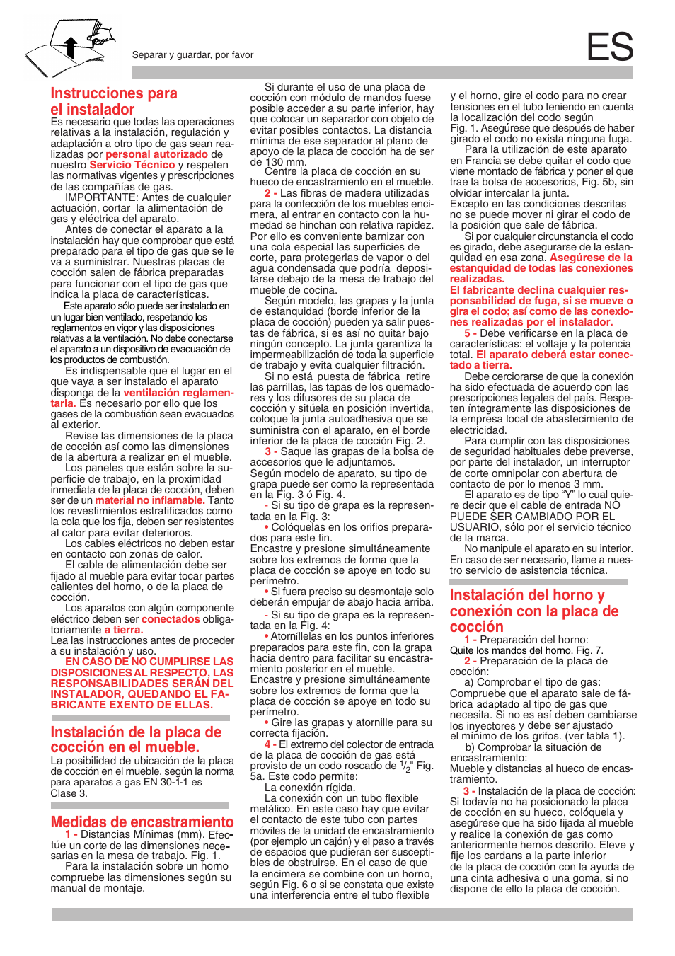 Instrucciones para el instalador | Neff M3146N1 User Manual | Page 13 / 24