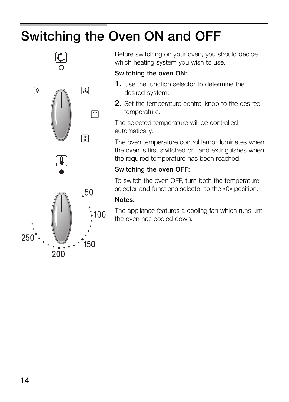 Switching the oven on and off | Neff B132 User Manual | Page 14 / 32
