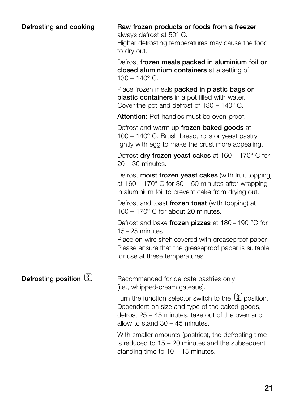 Neff B132 User Manual | Page 21 / 32