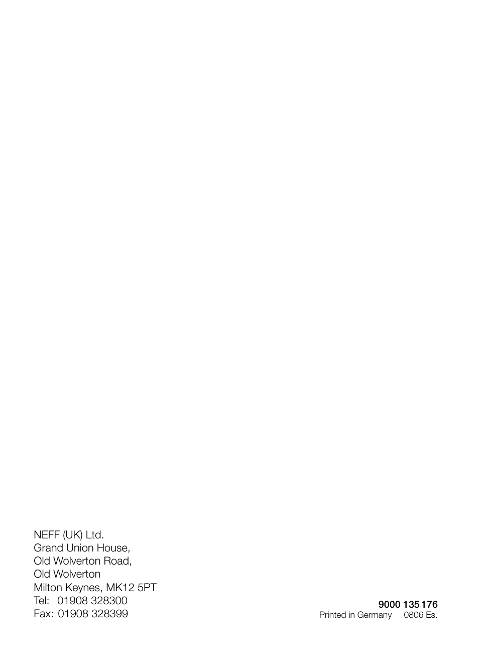 Neff B132 User Manual | Page 32 / 32