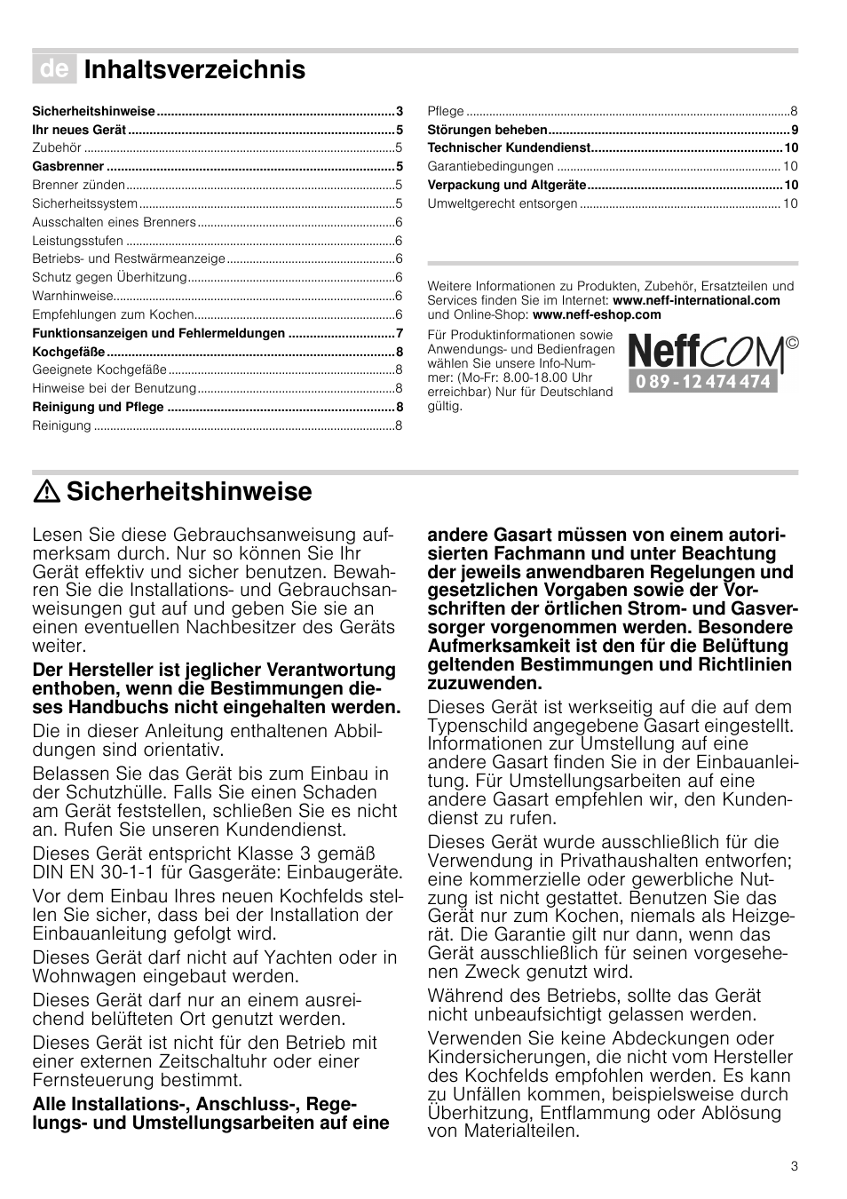Neff T26R86N0 User Manual | Page 3 / 35