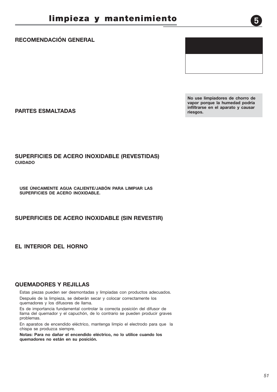Limpieza y mantenimiento | Avanti DGE 2403 SC User Manual | Page 51 / 56