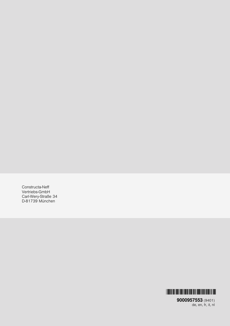 Neff K5920D1 User Manual | Page 129 / 129