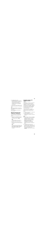 Note, Vegetable container with humidity controller, Notes | Neff KI1813D30 User Manual | Page 25 / 83