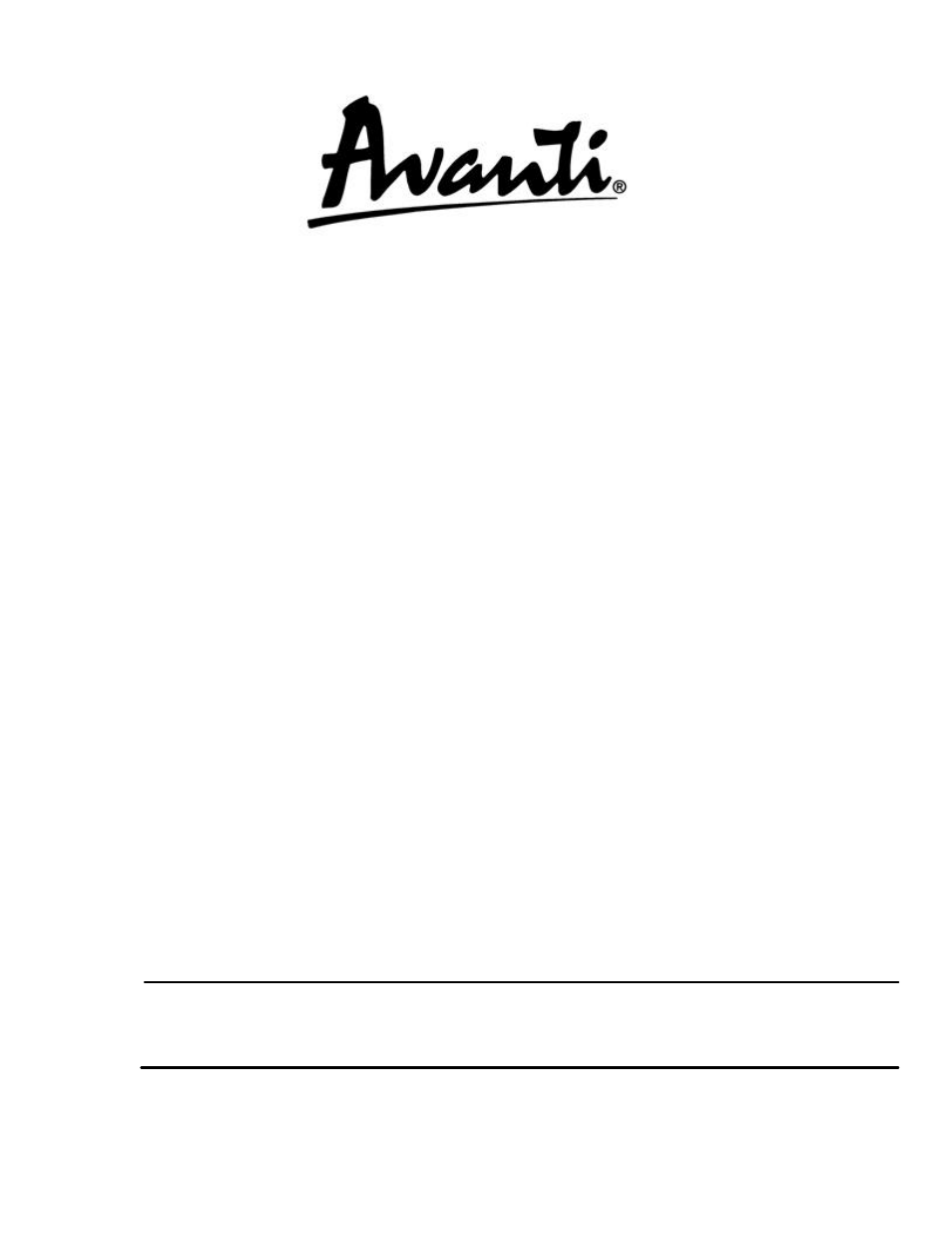 Avanti 323YB User Manual | 21 pages