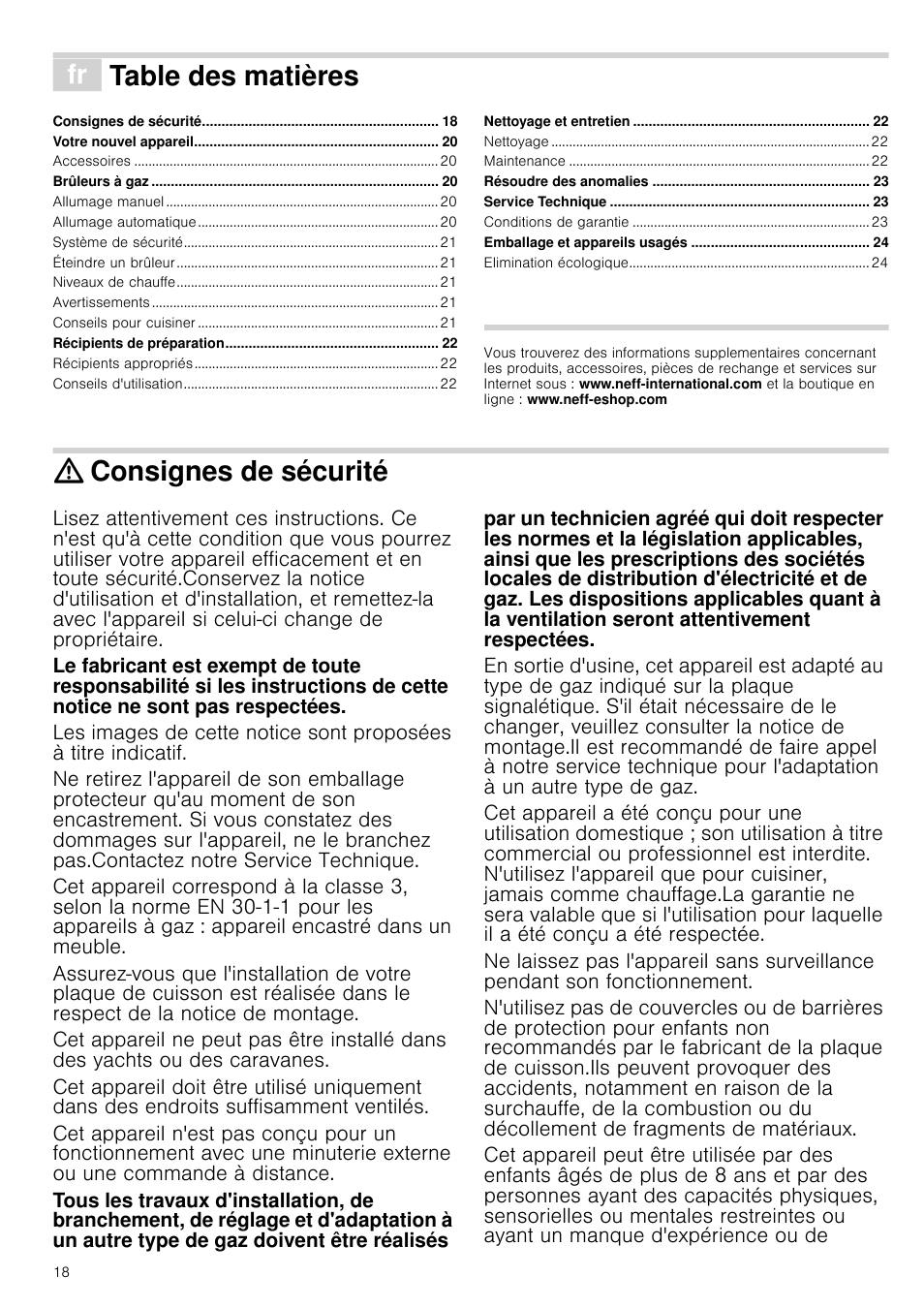 Neff T22S36N0 User Manual | Page 18 / 32