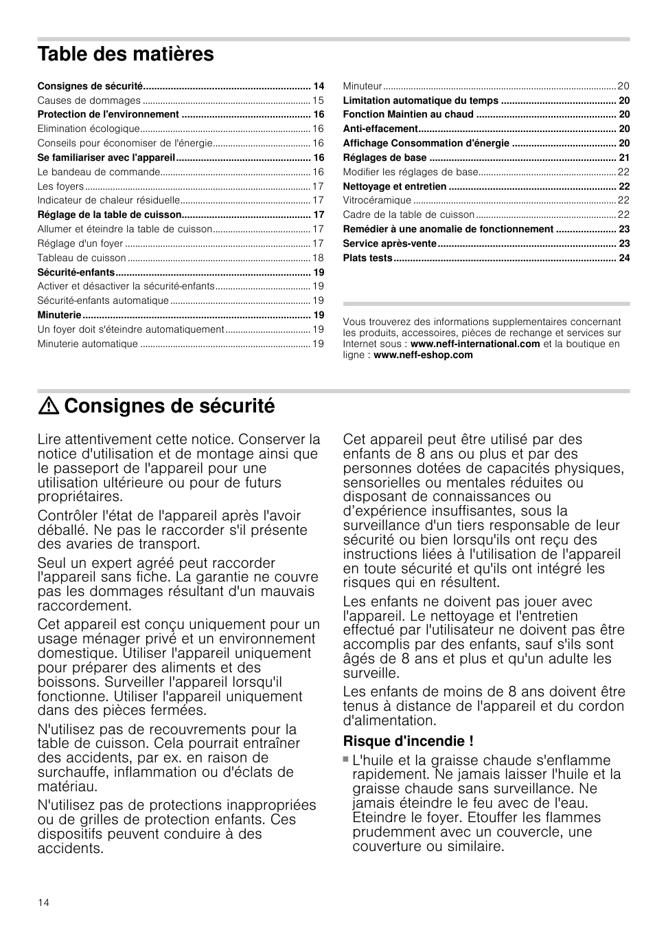 Neff T13D42N2 User Manual | Page 14 / 48