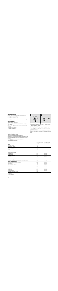 Setting a hotplate, Set the heat setting, To switch off the hotplate | Note, Table of cooking times | Neff N14D30N2 User Manual | Page 14 / 60