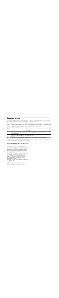 Solucionar averías, Servicio de asistencia técnica | Neff N14D30N2 User Manual | Page 43 / 60