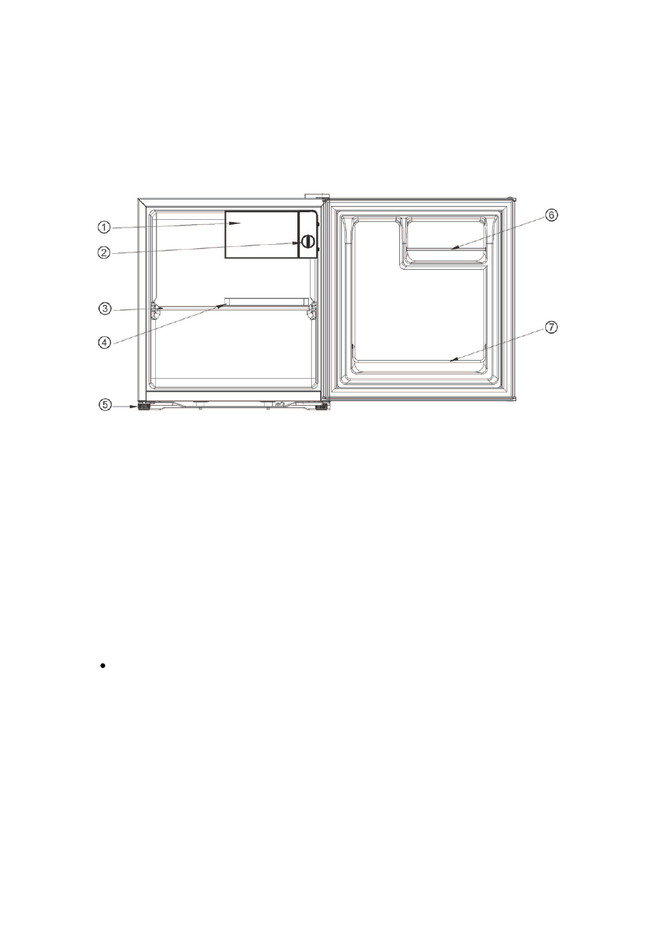 Parts & features, Chiller compartment, Temperature control | Avanti RM1720W User Manual | Page 7 / 20