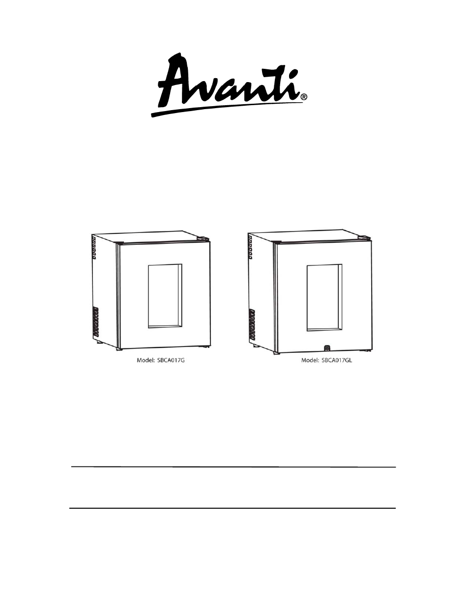 Avanti SBCA017G User Manual | 16 pages