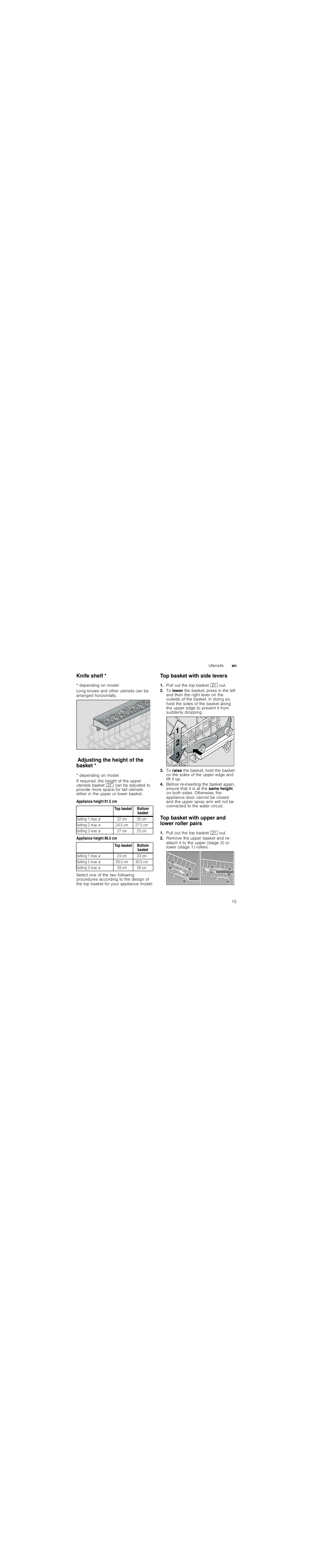 Combination detergent, M warning, Notes | Neff S71M63X2GB User Manual | Page 15 / 42