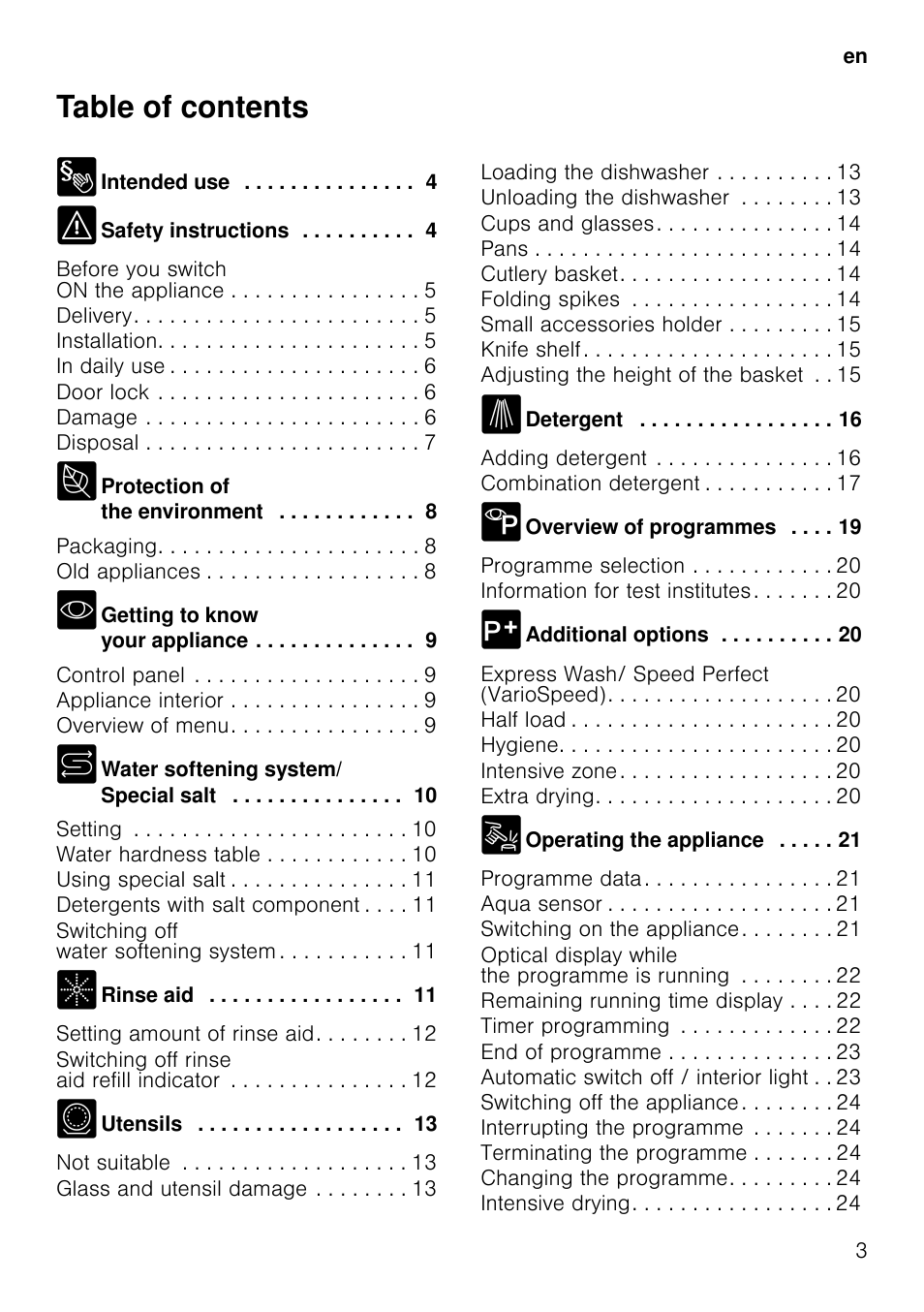 Neff S58M40X0GB User Manual | Page 3 / 42