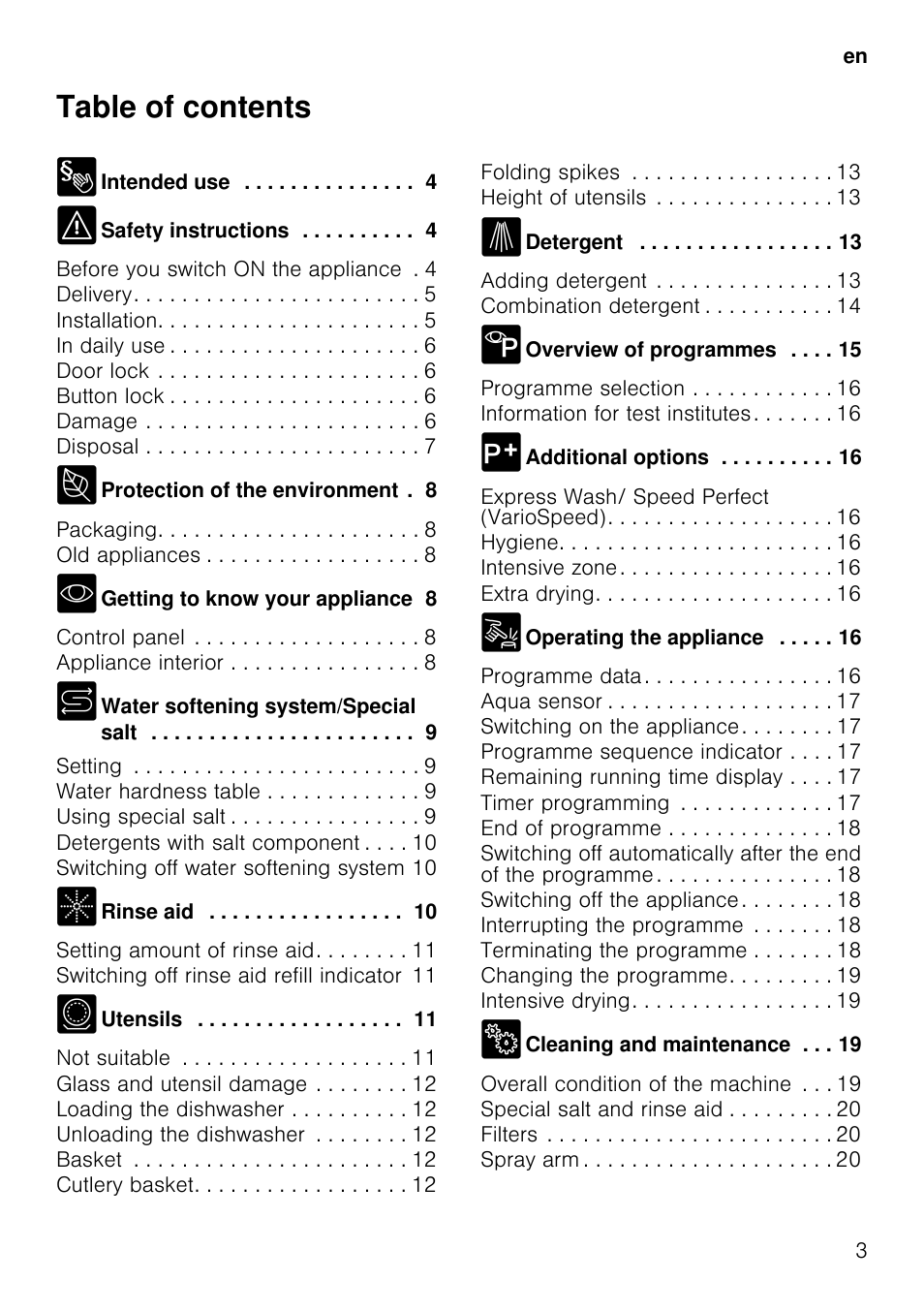 Neff S65M63N1GB User Manual | Page 3 / 35