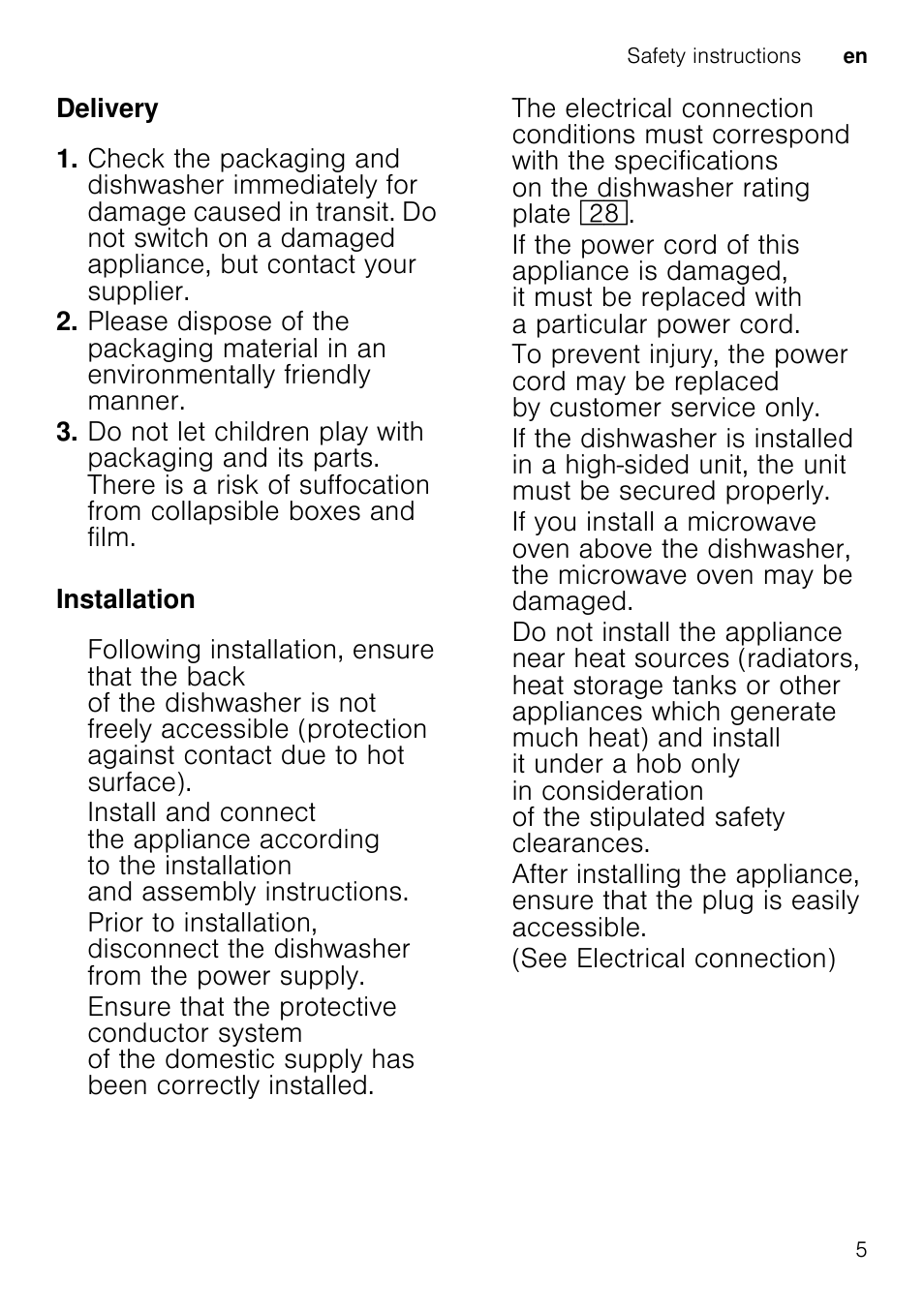 Disposal, M warning, Risk of injury | Risk of explosion, Risk of scalding, Risks to children | Neff S65M63N1GB User Manual | Page 5 / 35